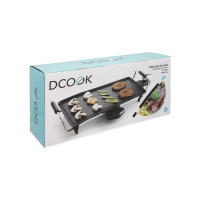 Dcook Plancha eléctrica de asar 2000W, 42.5X22CM, Acero. Cocina saludable sin aceite, superficie amplia, control de temperatura ajustable. ¡Prepara carnes, pescados y verduras fácilmente!" - details 5