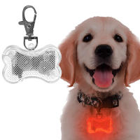 Colgante luminoso LED para perro mascota gato hueso con iluminación para collar paseos nocturnos - details 1