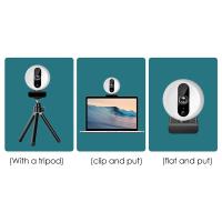 Webcam FullHD 1080P, Cámara Ordenador, Cámara de Alta Definición, Cámara Chat web con luz de anillo, regulable, con reducción de ruido, micrófono incorporado, a USB, para ordenador y portátil, 1920x1020 - details 4