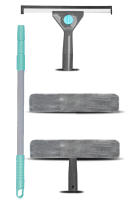 GREATOOL Limpiacristales Set Limpieza Crisrales 5 Piezas, Limpiaventanas y Marcos con Regleta De Goma, Microfibra Telescópico Mango - details 1