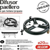 Difusor Paellero, Esmaltado, 20 cm, Adaptador Paellero a Gas de Cocina, Accesorios para Cocina a Paella Valenciana, Algon 109402 - details 1