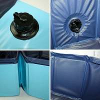 UNUSUAL- Piscina Plegable para Perros Piscina Azul 80x20 cm /120x30 cm Baño para Mascota Bañera para Perros Gatos, Verter Agua Fácilmente Perro Baño Piscina permite que Las Mascotas se Diviertan durante la Ducha Verano SOY-4009 - details 2