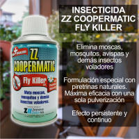 Zelnova Zeltia Insecticida ZZ Coopermatic Fly Killer con Piretrinas Naturales para Moscas y Mosquitos en Industria Alimentaria, 250ml - details 0