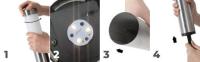 Vicyol S&D Luz Solar Jardín 60cm de Acero Inoxidable 304. Juego de Lámpara Solares 3LEDs para Exteriores con Sensor Automático. Baliza Solar Impermeable IP65 para Iluminación de Caminos, Exteriores, Patio. - details 1