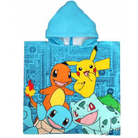 Pokemon Poncho Toalla Playa 50x50cm (50x100 desplegada), Poncho Infantil Piscina Baño con Capucha Pikachu Pokemon para Niños y Niñas de 2 a 6 años, Regalo Cumpleaños, Camping, Vacaciones - details 0