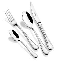 Monix Vicenza Set de cubiertos de 24 piezas con cuchillo chuletero, cucharas, tenedor, cucharilla postre acero inoxidable pulido - details 0