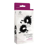 SPLEASURES Feather Cuffs Esposas de plumas Color Negro Juguetes Sexuales - details 1