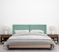DHOME Cabecero de Polipiel o Tela AQUALINE Pro cabeceros Cabezal tapizado Cama Lujo (Verde Agua Tela) - details 11