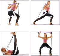 Kit de Barre de Pilates Avec Bande de résistance,réglable Barre de Pilates Portable pour l'étirement, Le Yoga, la Mise en Forme, l'exercice, Les redressements Assis, Perdre du Poids - details 5