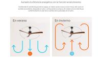 Create CREATE - WIND LARGE DC - Ventilador de Techo 40W XL Ø152 Cm - 6 Velocidades - Oro y Madera Natural - details 0