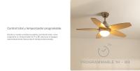 CREATE  - Ventilador de Techo 60W Silencioso Ø107 cm - Motor de cobre - Madera Natural - Sin WiFi- FLOWOOD STYLANCE NICKEL - details 2