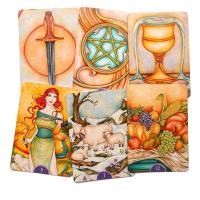 Naipecoleccion Lo Scarabeo Oráculo de 32 cartas Wicca nueva edición Sabiduría de las brujas Libro con instrucciones en inglés, italiano, alemán, español, francés y ruso Adultos Esotérico Esoterismo Cartas adivinatorias Aprender - details 1