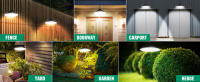 Aigostar - Luz solar exterior con mando a distancia，batería de gran capacidad y resistente al agua IP65，regulable，Lámpara de techo solar con cable de 3 m para jardín/interior/exterior - details 10