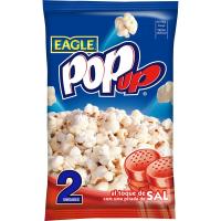 Eagle palomitas con sal o con mantequilla - La caja contiene 12 paquetes con 2 unidades de 100 gr cada una - 24 unidades en total - Palomitas al microondas - details 1