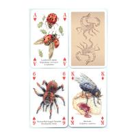 Heritage Playing Card Co Heritage Baraja de Poker Didáctica Inglés Gatos Perros Caballos Animales Mariposas Pájaros Fósiles Especias Peces Frutas Hierbas Faros Árboles Gemas Minerales Delfines Ballenas Setas Insectos Arañas Indios Rosas Salvajes Fauna - details 68