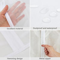 Aicasa Fundas de Ropa Transparentes con Cremallera para Viaje y Almacenamiento de Prendas de Vestir en 3 Tamaños - details 3