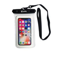 Funda bolsa impermeable acuática sumergible para movil Universal 10x16.7 cm, negra funda telefono smarphone negro y transparente sumergible verano playa piscina deportes nieve - details 4