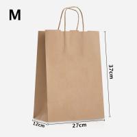 Bolsa de Papel Kraft para fiesta de Cumpleaños, Boda, Navidad, Año Nuevo con asa bolsa de papel negro blanco, 25/50/100 Uds. - details 2