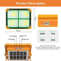 FACTORLED FOCO LED SOLAR PORTATIL BATERIA RECARGABLE, POTENCIA 25W, COLOR DE LUZ SELECCIONABLE, CARGA SOLAR Y USB, ORIENTABLE Y MAGNÉTICO, PERFECTO PARA JARDIN, PATIOS, GARAJES, COCHE, CAMPING... - details 2