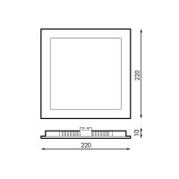 PLACA BM LED CUADRADA MARCO BLANCO 20W LUZ BLANCA 6000K-6400K 2000 LUMENES - details 4