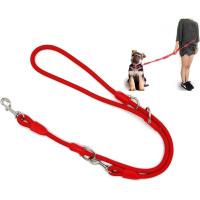 COTTECOTA-Correa de Fuerte de Perro para Perros Medianos y Grandes Gancho Giratoria 360º Correa de Perro Doble Ajustable Varias Posiciones Perro Mediano Grande 2 Dimensión  Elegir M/L Correa Lisa - details 3