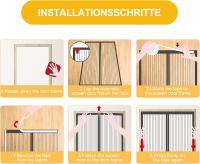 GREATOOL Mosquitera Cortina Puerta Magnetica Imantada Exterior Corredera, Antimosquitos con Imanes, Tela Mosquiteras de Ventanas para Puertas del Balcón, Magnético Automático Negro 90 x 200 - details 1
