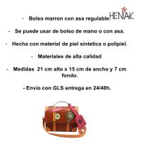 Universal Bolso maletin marron polipiel con asa regulable y envío desde España - Alta calidad - details 1