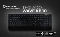 Unykach Teclado Wave KB 10, Tecla Plana de Membrana con 105 Teclas, Conexión USB, Disposición QWERTY Español - details 0