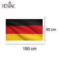 Bandera nacional de Alemania 150cm x 90 cm Heniak Store tela tipo poliester pais aleman negra roja amarilla decoracion estandarte - details 1