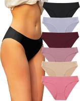 Pack 2/4/6/8pcs Bragas Sin Costuras Cómodo y Respirable Bragas para Mujer Invisible Elástico Señoras Braguitas Múltiples - details 0