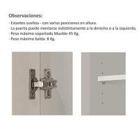 Armario Alto Multiusos HOGARDECORA, Blanco, 182x37x37 cm, Estantes Adicionales Incluidos - details 0
