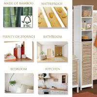 XOCOTŌ® - Armario Alto 'Stockholm' 6 Estantes + Puerta, Mueble de Baño de Madera, resistente al agua y humedad 35x26x173cm - STOCKHOLM XOCOTO - details 1