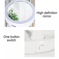 Espejo Led plegable con carga USB o batería, espejo de tocador blanco para maquillaje, cosmético con luz - details 5