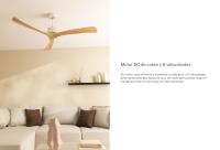 Create CREATE - WIND LARGE DC - Ventilador de Techo 40W XL Ø152 Cm - 6 Velocidades - Oro y Madera Natural - details 1