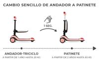 Kinderkraft Halley, Patinete 2 en 1, para Niños, Ajustable, Draisienne, Triciclo, Multifuncional, Bici, 3 Ruedas, LED, De 2 años hasta 50 Kilos - details 0