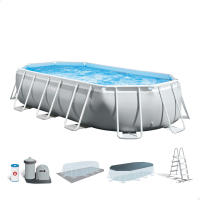 Piscina desmontable ovalada Prism Frame con depuradora, PIscina Prisma Frame Intex, Piscina Intex con depuradora, Piscina ovalada Intex, Piscina con depuradora de cartucho, Piscina depuradora - details 0