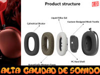Auriculares Bluetooth  Diadema Alta Calidad HIFI Inalámbricos Cómodos España - details 6