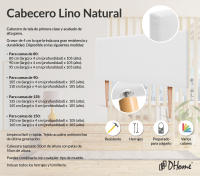 DHOME Cabecero de Lino Natural Liso Cabezal Tapizado Cama Dormitorio Moderno Top Trending (Blanco Lino) - details 6