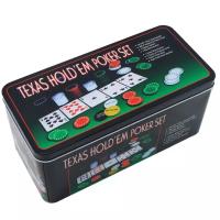 Juego de Mesa Juego de Poker 100 o 200 Fichas para Jugar Cartas de Póker, Set con Caja Metalica Fichas de Casino Profesional para Black Jack, con 4 Colores y Botones de Distribuidor, 100 Pcs | 200 Pcs - details 3