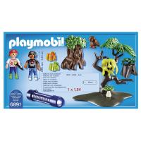 Playmobil caminata nocturna Summer Fun (6891) con figuras y troncos de árbol, y efectos luminosos en la oscuridad - details 1