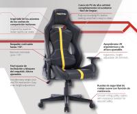 Silla Gaming y de Oficina Bergner Racing Magnum PRO con Cubre Asiento Ergonómico y Diseño Exclusivo - details 0