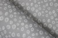No Application Application Application Application Application Application Tela Pique Canutillo Gris con Circulos Blancos para Ropa de Bebé - details 1
