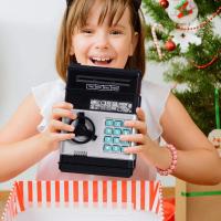 Hucha Electrónica para Niños 3-12 Años Caja Fuerte Niños Hucha Cajero Automatico Hucha con Código Caja de Monedas Banco de Dinero Divertido Caja Fuerte Juguete Regalo para Niños Niñas - details 4