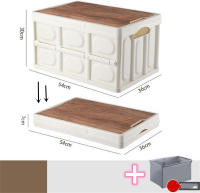 Caja de almacenamiento plegable de plástico para coche, organizador portátil de gran capacidad para libros, juguetes, armario, estuche apilable , aspecto fresco, enfriador para exteriores con bolsa impermeable - details 9