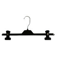 Percha Plástico Pinza Corredera Falda Pantalón Largo 36cms Ancho 21mm Gancho Metal Pack 10/20/50/100/200 Unidades Color Negro - details 0