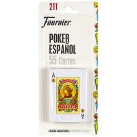Fournier Pack 2 barajas poker español de 55 cartas Total 110 cartas Juego mesa Jugar Rabino Ramundino Canasta Remigio Familia Adultos Camping Piscina Playa En blister Reverso rojo o azul Calidad media Casino Divertido Diversión 3 monos o jokers Bufón - details 2
