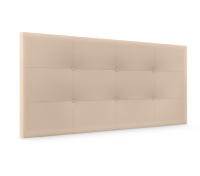 DHOME Cabecero Capitone Tapizado Polipiel o Tela Acualine con 8cm de Grosor Cabezales de Cama Acolchado Capitoné Cabeceros de Cama (Beige Polipiel) - details 0