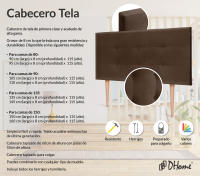 DHOME Cabecero Capitone Tapizado Polipiel o Tela Acualine con 8cm de Grosor Cabezales de Cama Acolchado Capitoné Cabeceros de Cama (Marrón Tela) - details 7