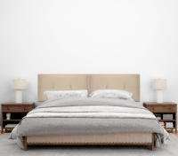 DHOME Cabecero de Polipiel o Tela AQUALINE Pro cabeceros Cabezal tapizado Cama Lujo (Beige Polipiel) - details 14