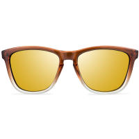 VOOGLERS - POLARIZED UNIQUE Dubai Skylines Gafas de Sol Polarizadas Para Hombre y Mujer Unisex, Sol, Polarizadas, UV400, Cristales Lentes Espejo, Moda / Verano, Montura Bicolor Marrón / Transparente - details 2